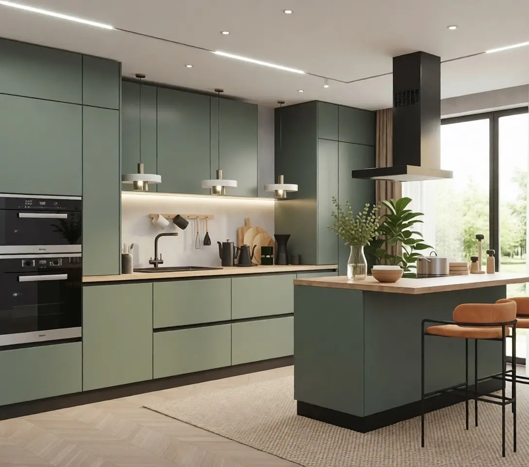 Кухня «Шарли Green профиль Gola 4000» Кухня «Шарли Green профиль Gola 4000»