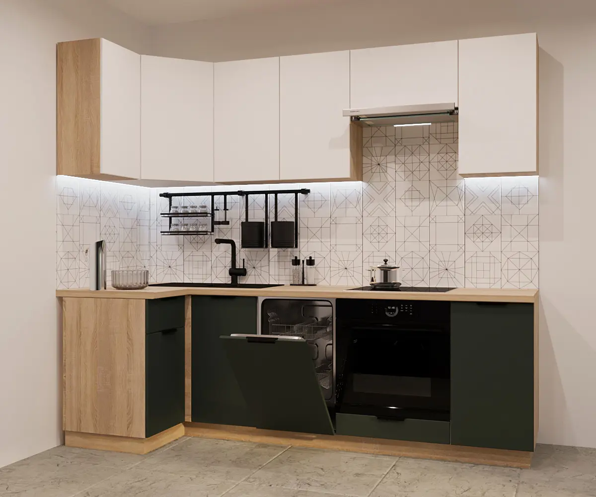 Шарли белый Олива шагрень - 6 (1000х2450 мм)